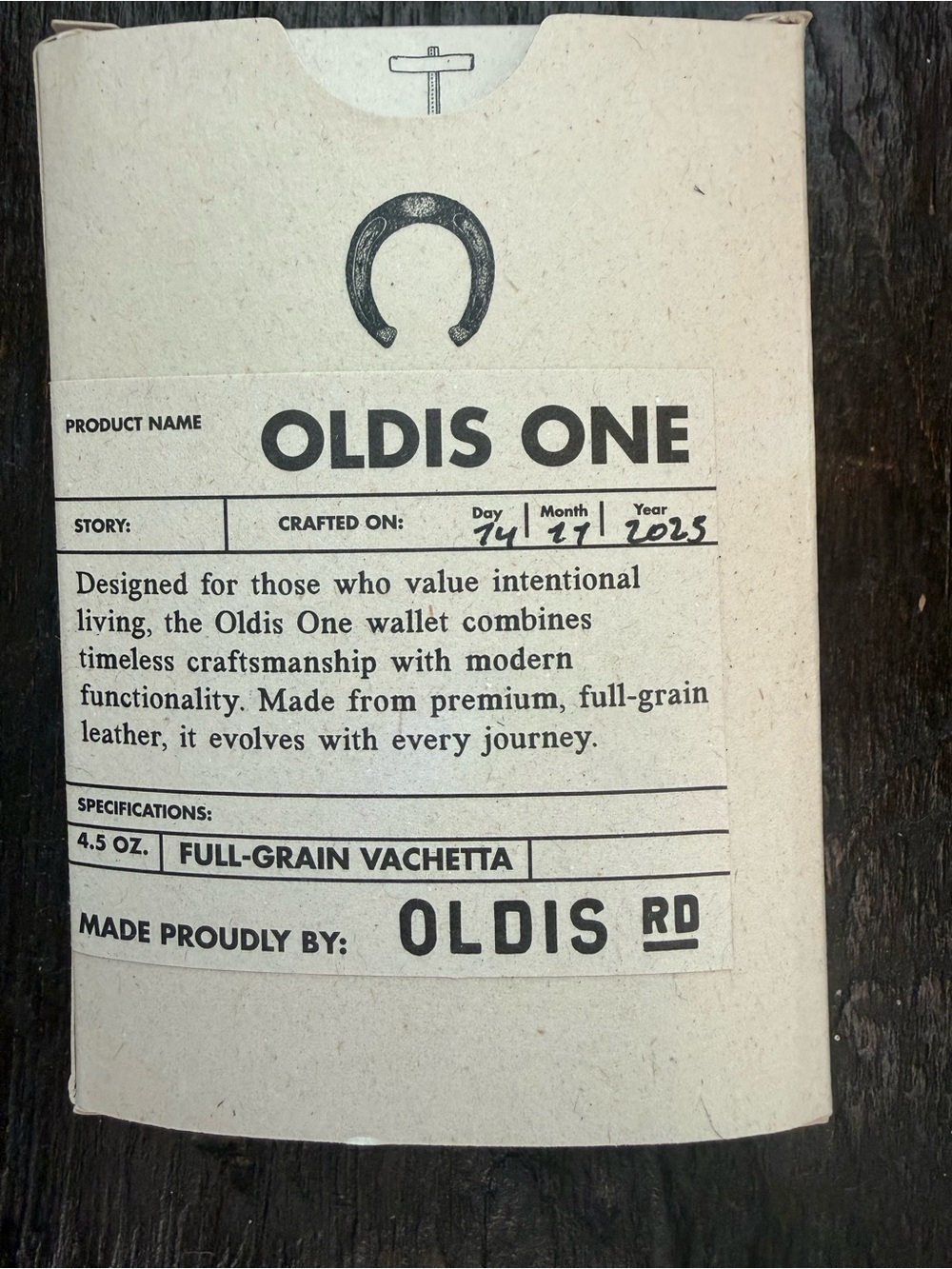 OLDIS RD | Oldis One Brown Full-Grain Vachetta Wallet - Picture 3 of 6